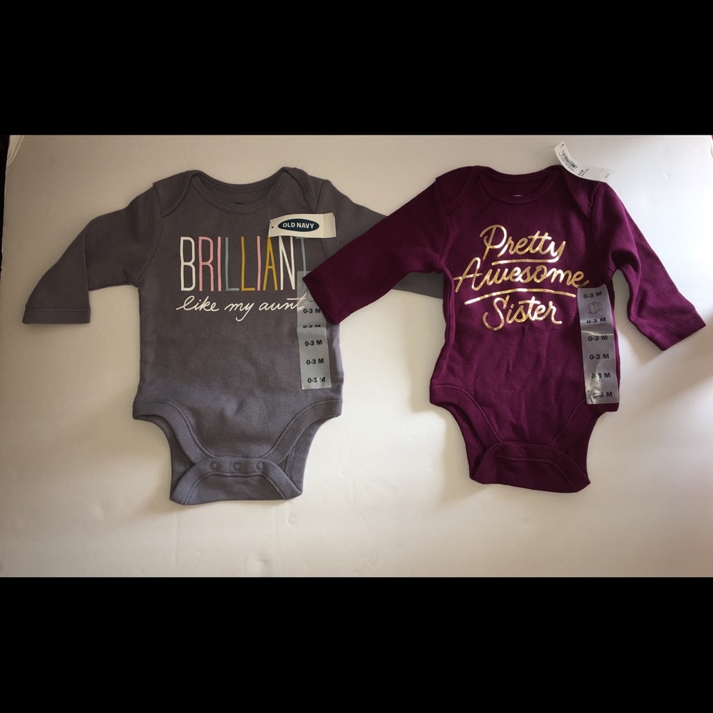 Old Navy Girls Bodysuit Long Sleeve 0-3 months NWT